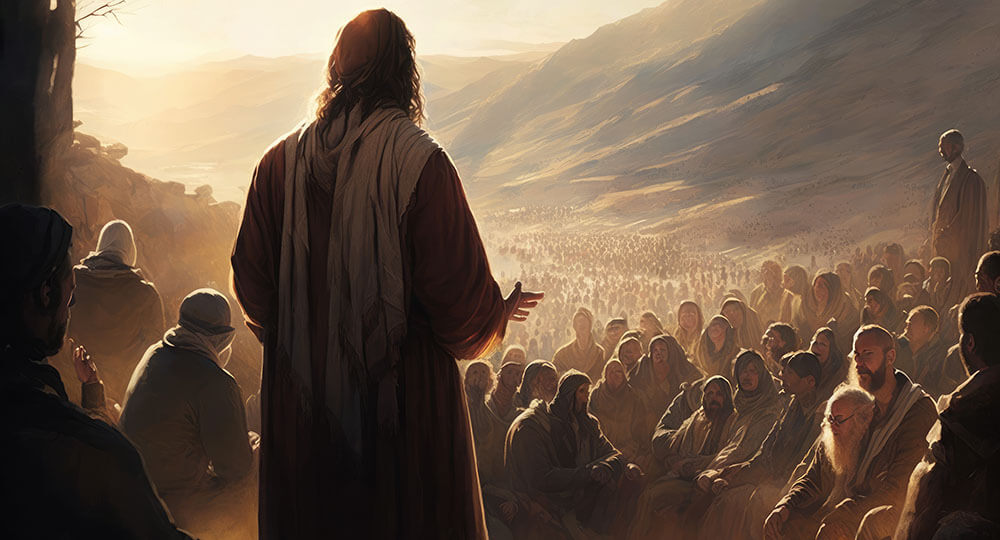 Why did Jesus preach His sermon from a mount?